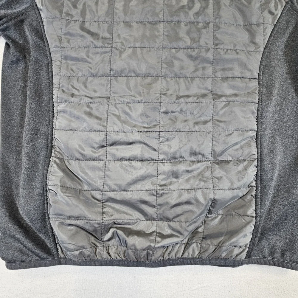 Orvis Mixed Media Zip‎ Up Jacket Mens Large Gray Coat Pockets Stretch Grey